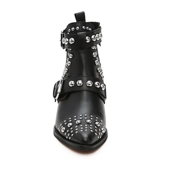Kurt Geiger women’s Sybil Studded Black Ankle Boots size 36 - Picture 11 of 14